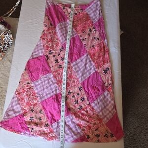 Vibrant Patchwork Maxi Skirt